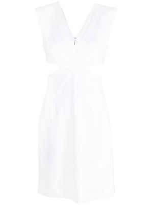 Genny robe sans manches à découpes - Blanc