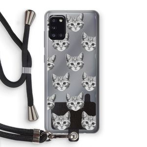 Kitten: Samsung Galaxy A31 Transparant Hoesje met koord