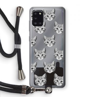 Kitten: Samsung Galaxy A31 Transparant Hoesje met koord