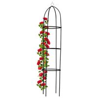 Rozen/tuin boog - donkergroen - metaal - 185 x 40 cm - klimplanten rozen boog