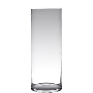 Hakbijl glass bloemenvaas - Transparant - glas - D19 x H60 cm - Cilinder vormig   -