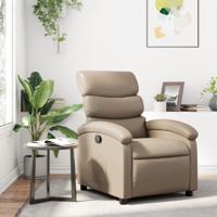 Fauteuil verstelbaar kunstleer cappuccinokleurig