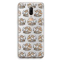 Slapende poes: OnePlus 6 Transparant Hoesje
