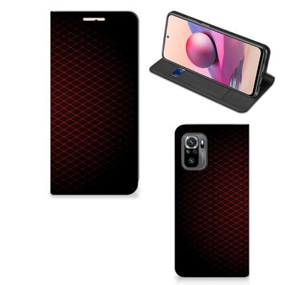 Xiaomi Redmi Note 10 4G | 10S | Poco M5s | Hoesje met Magneet | Geruit Rood