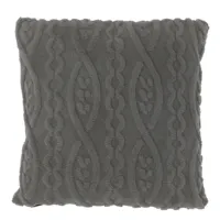 Unique Living kussen pleun 45x45cm donkergrijs