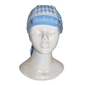 Verkleed Beieren bandana/hoofddoek - Oktoberfest - blauw/wit - volwassenen