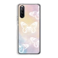 White butterfly: Sony Xperia 10 III Transparant Hoesje