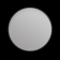 Spiegel Arcqua Framed 80 Cm Rond mat Zwart Front LED Verlichting
