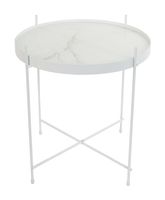 Zuiver Ronde Bijzettafel 'Cupid' Marmerlook, 43cm