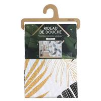 Urban Living Douchegordijn met ringen - palmen - PVC - 180 x 180 cm Urban Living Douchegordijn met ringen - palmen - PVC - 180 x 180 cm
