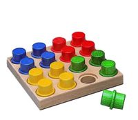 Nic stavenset 17 delig 4 cm multicolor - thumbnail