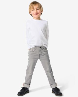 HEMA Kinder broek jogdenim skinny fit grijs (grijs)