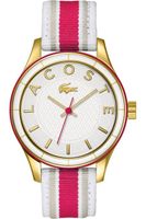 Lacoste horlogeband 2000770 / LC-66-3-44-2449 Leder Multicolor 18mm + wit stiksel