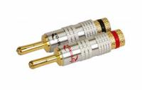 Audio Dynavox banaanstekker set met uitzetbare tip 4 delig