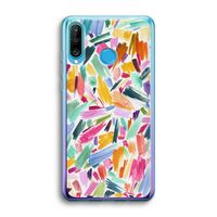 Watercolor Brushstrokes: Huawei P30 Lite Transparant Hoesje