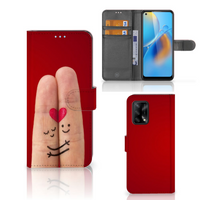 OPPO A74 4G Wallet Case met Pasjes Liefde - Origineel Romantisch Cadeau