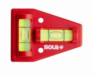 Sola Kunststof waterpas K5, 5cm 2 libellen caravan rood - 01430901 - 01430901