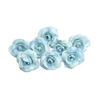 10 sets 4cm kunstmatige bloem Silk Rose Flower hoofd voor bruiloft partij Home Decoratie (blauw)