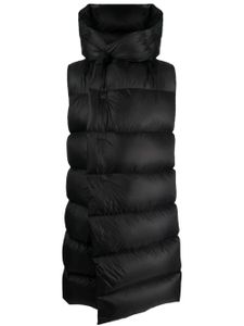 Rick Owens hooded puffer gilet - Noir