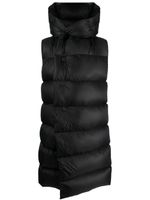 Rick Owens gilet matelassé à capuche - Noir