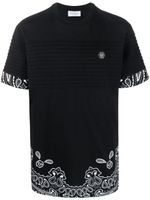 Philipp Plein t-shirt à imprimé bandana - Noir - thumbnail