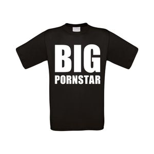 Big Pornstar grote maten t-shirt zwart heren