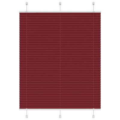 Pliss rolgordijn 105x150cm stofbreedte 104,4cm bordeauxrood