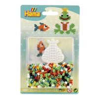Hama strijkkralen kikker en vis set 350 stuks - thumbnail