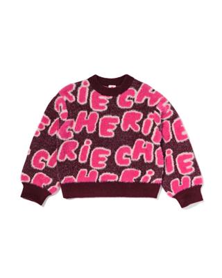 HEMA Kindertrui tekst bordeauxrood (bordeauxrood)