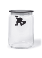 A DI ALESSI - GIANNI - Voorraadpot 10,5x15cm zwart