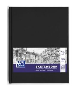 Oxford ""Sketchbook"" dummyboek, 96 vel, 100 g/m², ft A4, zwart 5 stuks