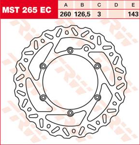 TRW Remschijf, remschijven voor de moto, MST265EC