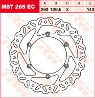 TRW Remschijf, remschijven voor de moto, MST265EC
