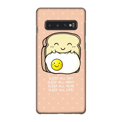Sleep All Day: Samsung Galaxy S10 4G Volledig Geprint Hoesje