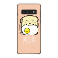 Sleep All Day: Samsung Galaxy S10 4G Volledig Geprint Hoesje