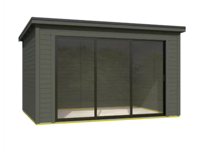 Blokhut Pernilla 385x295 Green Grey - Outdoor life