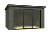 Blokhut Pernilla 385x295 Green Grey - Outdoor life