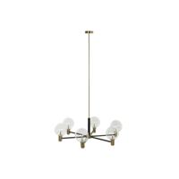Plafondlamp DKD Home Decor 83 x 83 x 128 cm Kristal Zwart Gouden Metaal 9 W