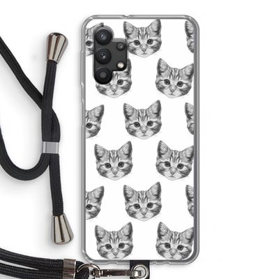 Kitten: Samsung Galaxy A32 5G Transparant Hoesje met koord