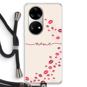 Kusjes: Huawei P50 Pro Transparant Hoesje met koord