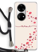 Kusjes: Huawei P50 Pro Transparant Hoesje met koord