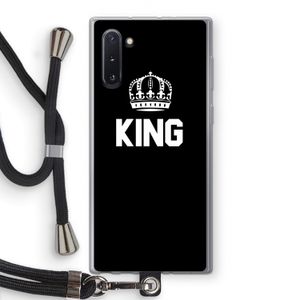 King zwart: Samsung Galaxy Note 10 Transparant Hoesje met koord