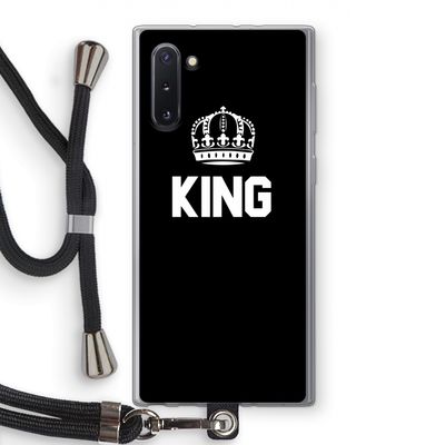 King zwart: Samsung Galaxy Note 10 Transparant Hoesje met koord