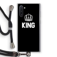 King zwart: Samsung Galaxy Note 10 Transparant Hoesje met koord