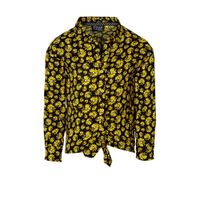 Quapi Girls gebloemde blouse Fera geel/zwart - thumbnail