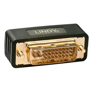 LINDY 41099 DVI Adapter [1x DVI-stekker 24+5-polig - 1x DVI-bus 24+5-polig] Zwart