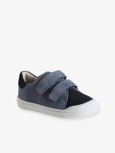 Leren sneakers met klittenband, kleutercollectie veel blauw