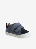 Leren sneakers met klittenband, kleutercollectie veel blauw