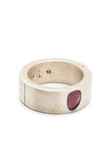 Parts of Four bague Sistema Single Ruby Slice - Argent