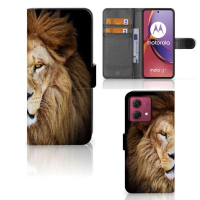 Motorola Moto G84 | Telefoonhoesje | Met pasjeshouder | Leeuw